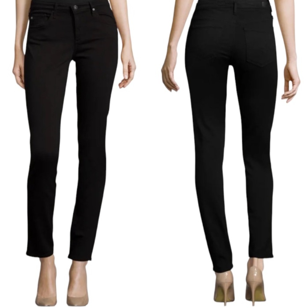Ag Adriano Goldschmied black Prima mid rise cigarette skinny jeans size 26